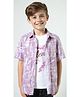 CAVIO Cotton Blend Woven Half Sleeves Abstract Printed Shirt & Tee Set - Pink