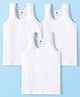 Simply Sinker Sleeveless Vest Solid Colour Pack Of 3 - White