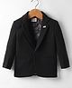Noddy Full Sleeves Textured Blazer With Inner Fleece Lining - Black