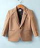 Noddy Full Sleeves Textured Blazer With Inner Fleece Lining - Fawn
