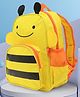 Luv Lap Backpack With Bee Print Yellow - Height 12.2 Inches