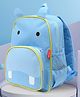 Luv Lap Backpack With Hippo Print Blue - Height 12.2 Inches