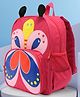 Luv Lap Backpack With Butterfly Print Pink - Height 12.2 Inches