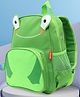 Luv Lap Backpack With Frog Print Green - Height 12.2 Inches