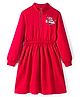 Pine Kids Cotton Knit Full Sleeves Winter Sweatshirt Dress With You are Enough Text Print - Red