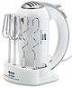 KENT 16051 Hand Blender 300W | 5 Variable Speed Control | Multiple Beaters & Dough Hooks | Turbo Function, Plastic, 300 Watts- White