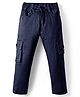 Rikidoos Cotton Woven Solid Cargo Pants - Navy Blue