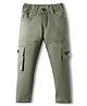 Rikidoos Cotton Woven Solid Cargo Pants - Mint Pista