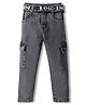 Rikidoos Denim Woven Washed Jeans With Belt - Black