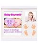 THE LITTLE LOOKERS Baby Hand and Feet Impression, Print Capturing Casting Purple Clay Kit with Frame and a Gift Bag (Baby Art, Pack of 1)