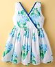 Rassha Sleeveless Floral Printed & Lace Embellished Dress - White