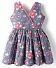 Rassha Sleeveless Floral Printed & Lace Embellished Dress - Grey