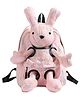 Happy Hues 3D Bunny Backpack for Kids, 15 inch, 12 Litre Lightweight & Waterproof School Bag with Multiple Compartments, Perfect for Kids - Pink
