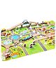 Happy Hues Cityscape Wooden Track Car Bridge Toy Set with Puzzle Playmat with Scenic Accessories| Toys for Boys Girls- 3+ Years - 80 Pieces