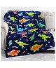 Happy Hues Glow in The Dark Blanket Dinosaur | 200 x 150cm/ 80 x 60 inch |Gifts for Toddler- Kids-Teen Girls | Bedroom Decor | All Season Luminous Blanket- Dark Blue