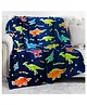 Happy Hues Glow in The Dark Blanket Dinosaur | 200 x 150cm/ 80 x 60 inch |Gifts for Toddler- Kids-Teen Girls | Bedroom Decor | All Season Luminous Blanket- Dark Blue
