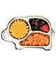 Happy Hues Stainless Steel Divided Meal Plate Tray-3 Compartments Dinner Dish for Baby (Elephant2)