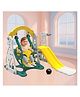 Kidsmate 3-in-1 Kids Playset with Slide, Swing & Basketball | Sturdy & Easy to Set Up | Durable Activity Center for Indoor Outdoor Play | Cute Penguin Design for Boys & Girls Ages 2-5yr - Yellow