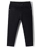 Babyhug Cotton Denim Full Length Washed Jeans With Stretch - Black