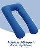 ADMIRAE Pregnancy Pillow | U-Shape, Maternity Pillows for Pregnancy Sleeping, Pregnancy Pillow for Women, Maternity Pillow with Ergonomic Design, Washable Velvet Cover-Navy Blue