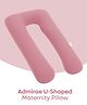 ADMIRAE Pregnancy Pillow | U-Shape, Maternity Pillows for Pregnancy Sleeping, Pregnancy Pillow for Women, Maternity Pillow with Ergonomic Design, Washable Velvet Cover-Pink