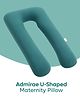 ADMIRAE Pregnancy Pillow | U-Shape, Maternity Pillows for Pregnancy Sleeping, Pregnancy Pillow for Women, Maternity Pillow with Ergonomic Design, Washable Velvet Cover-Peacock Green