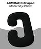 ADMIRAE Pregnancy Pillow | C-Shape, Maternity Pillows for Pregnancy Sleeping, Pregnancy Pillow for Women, Maternity Pillow with Ergonomic Design, Washable Velvet Cover-Black