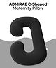 ADMIRAE Pregnancy Pillow | C-Shape, Maternity Pillows for Pregnancy Sleeping, Pregnancy Pillow for Women, Maternity Pillow with Ergonomic Design, Washable Velvet Cover-Gray