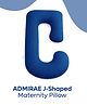 ADMIRAE Pregnancy Pillow | J-Shape, Maternity Pillows for Pregnancy Sleeping, Pregnancy Pillow for Women, Maternity Pillow with Ergonomic Design, Washable Velvet Cover-Navy Blue