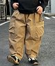 tior Cotton Woven Solid Cargo Pants - Khaki