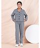 Taatoom Cotton Jersey Knit Full Sleeves Houndstooth Printed Shirt & Coordinating Pant Set - Black