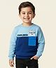 Babyhug Cotton Knit Full Sleeves Sweatshirt With Polar Bear Graphics - Blue