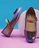 boyz n galz Butterfly Applique Detailed Metallic Velcro Closure Mary Jane Ballerinas - Multi Colour