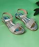 boyz n galz Pearls Embellished Metallic Sandals - Silver