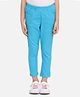 StyleStone Cotton Woven Solid Stretchable Jeggings -Turquoise Blue