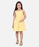 StyleStone Cotton Blend Woven Sleeveless Striped Dress - Yellow