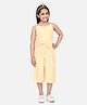 StyleStone Cotton Blend Woven Sleeveless Striped Jumpsuit - Yellow