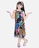 StyleStone Woven Sleeveless Leaves Printed Dress - Multi Colour