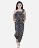 StyleStone Woven One Shoulder Sleeves Floral Printed Jumpsuit - Multi Colour