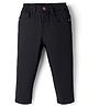 Babyhug Cotton Denim Full Length Jeans With Stretch - Black