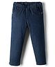 Babyhug Cotton Denim Washed Jeggings With Stretch - Navy Blue