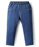 Babyhug Cotton Denim Washed Jeggings With Stretch - Blue