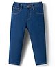 Babyhug Denim Full Length Washed Jeans With Stretch - Blue