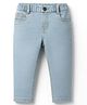 Babyhug Denim Jeans Full Length Washed Jeans With Stretch - Light Blue