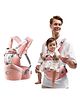 Kids Station Baby Carrier with 4 Carry Positions, Patented Design, Baby Carrier made up of Cotton, Designed for Indian Environment, Adjustable New-Born to Toddler Carrier (Pink, Ergo Baby)