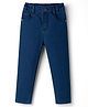 Babyhug Denim Full Length Wahsed Jeans With Stretch - Navy Blue