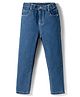 Babyhug Denim Full Length Wahsed Jeans With Stretch - Blue