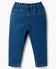 Babyhug Denim Full Length Wahsed Jeans With Stretch - Blue
