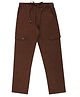 CAVIO Cotton Woven Solid Cargo Pants - Coffee
