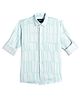 Charchit Cotton Woven Full Sleeves Textured & Abstract Printed Shirt - Green